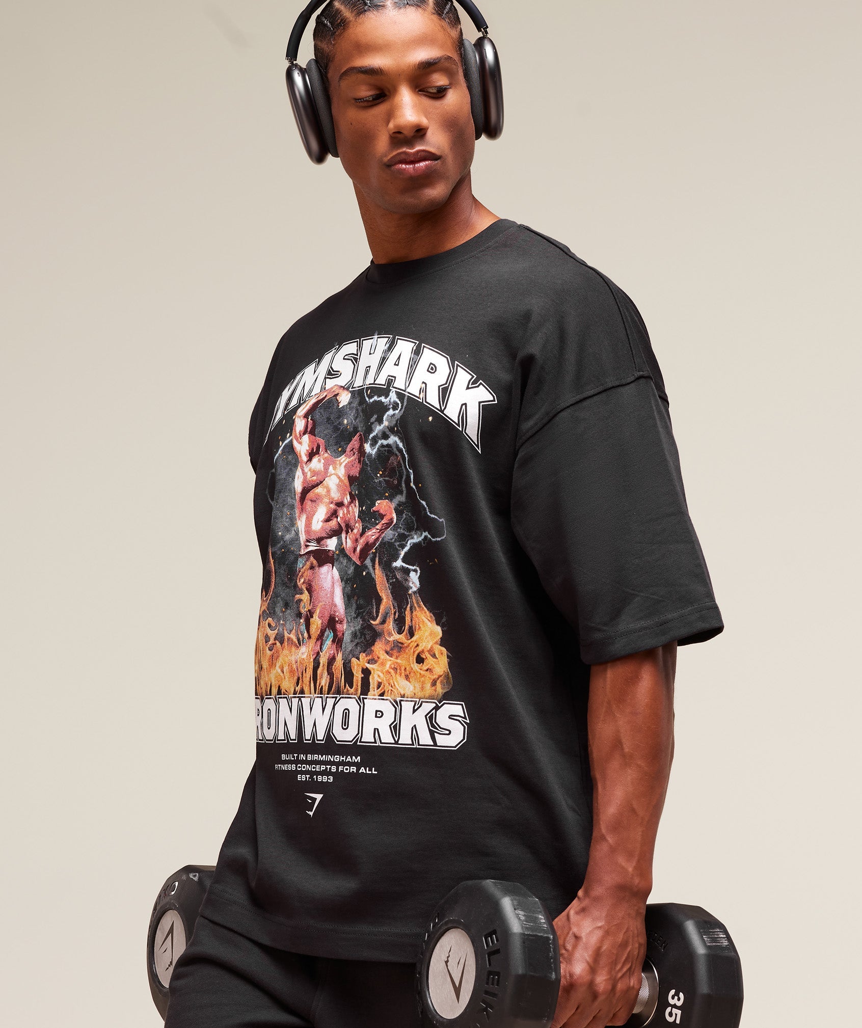GS x Ironworks Graphic Tee Black
