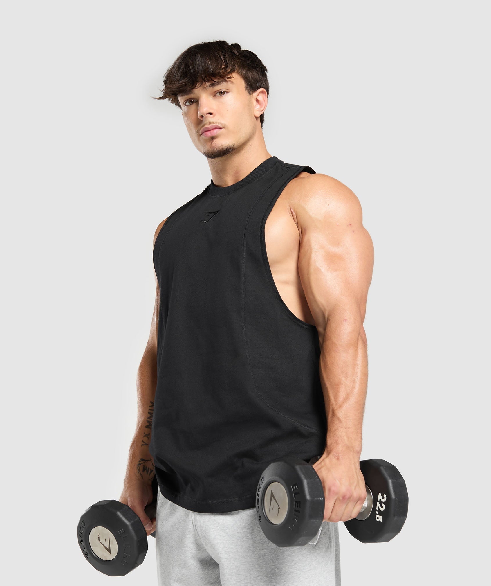 Premium Lifting Drop Arm Tank Black