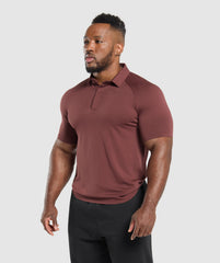 Seamless Polo Shirt Burgundy Brown