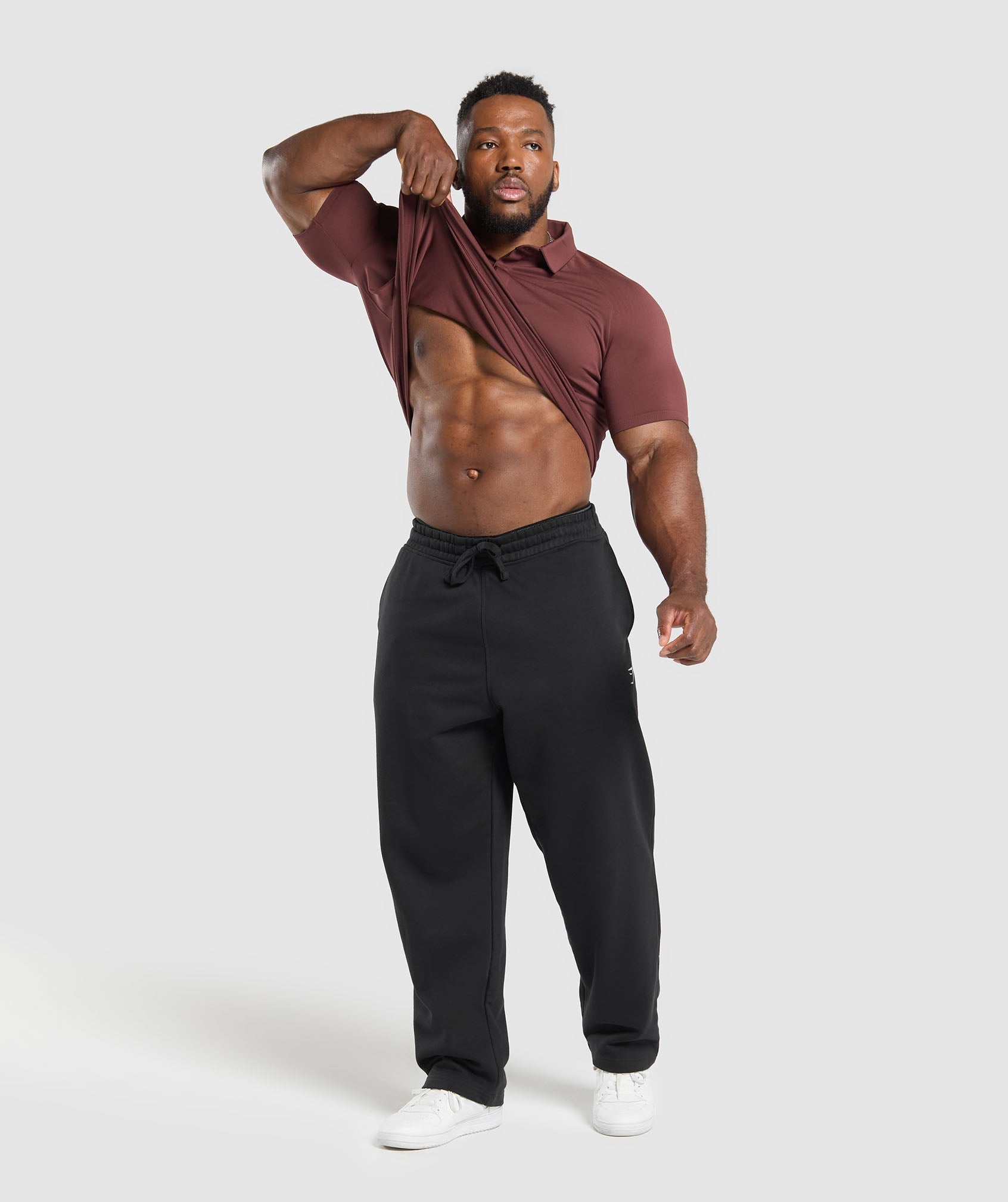 Seamless Polo Shirt Burgundy Brown