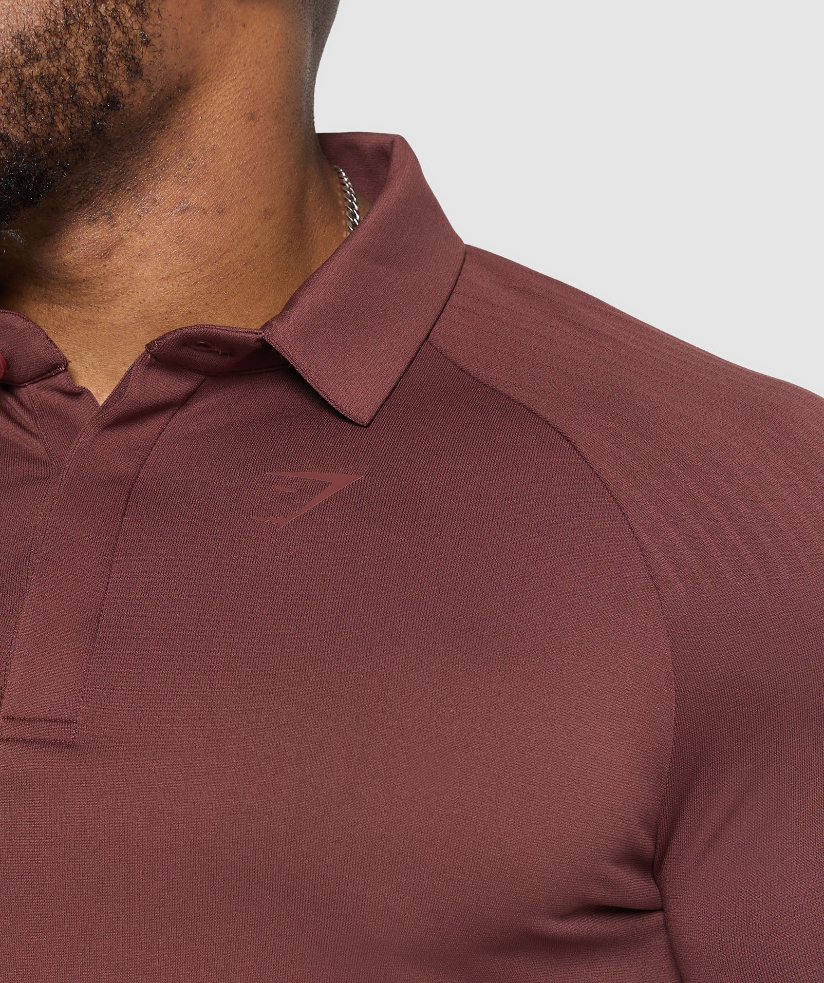 Seamless Polo Shirt Burgundy Brown