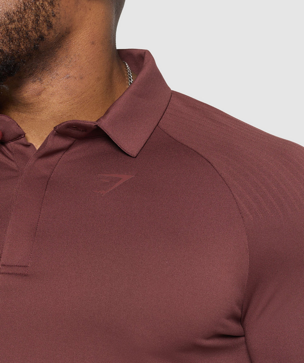 Seamless Polo Shirt Burgundy Brown