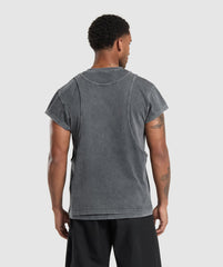 Washed Double Layer T-Shirt Black
