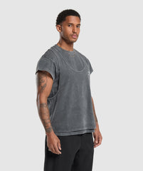 Washed Double Layer T-Shirt Black