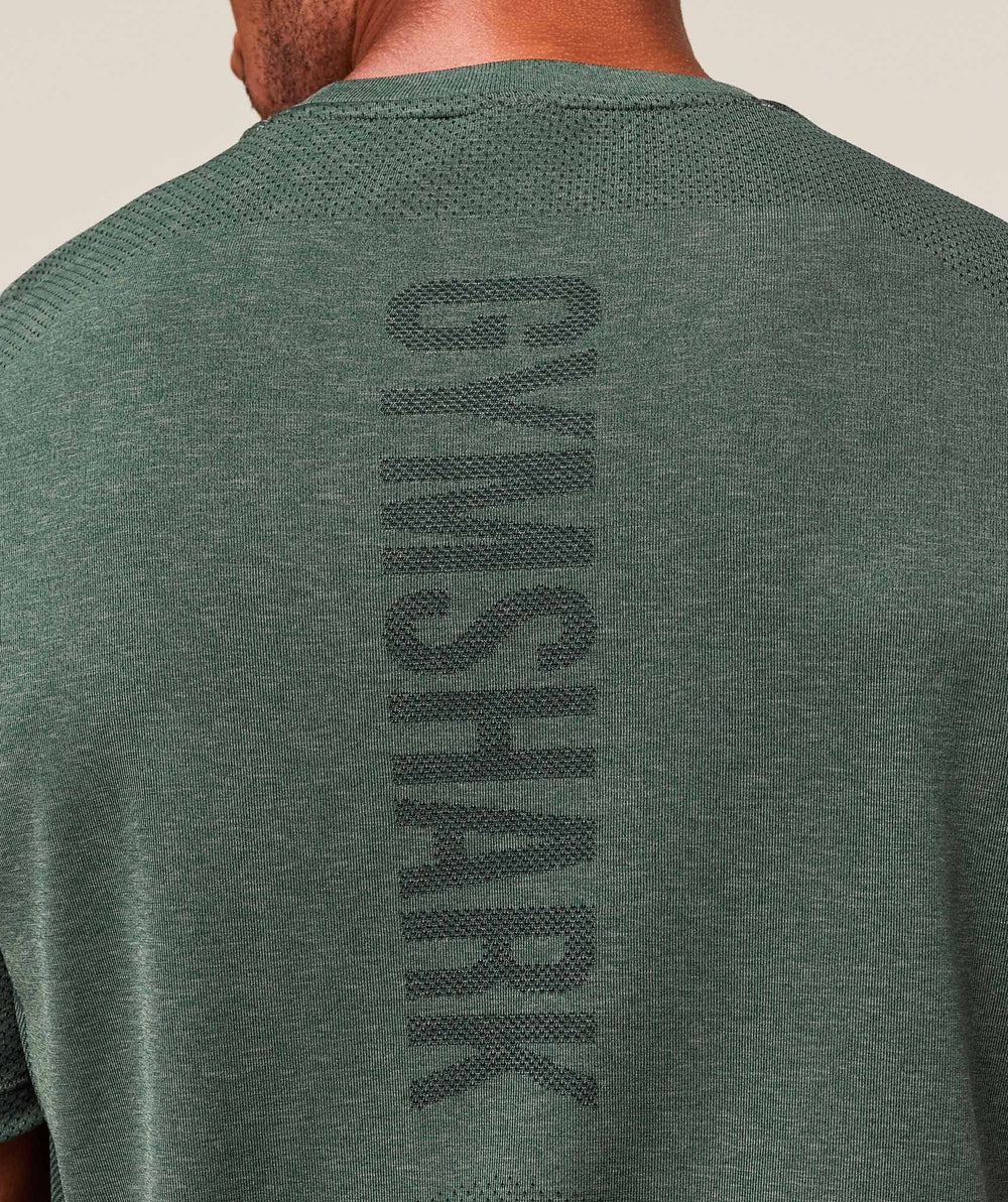 Lightweight Seamless T-Shirt Chalk Green/Base Green