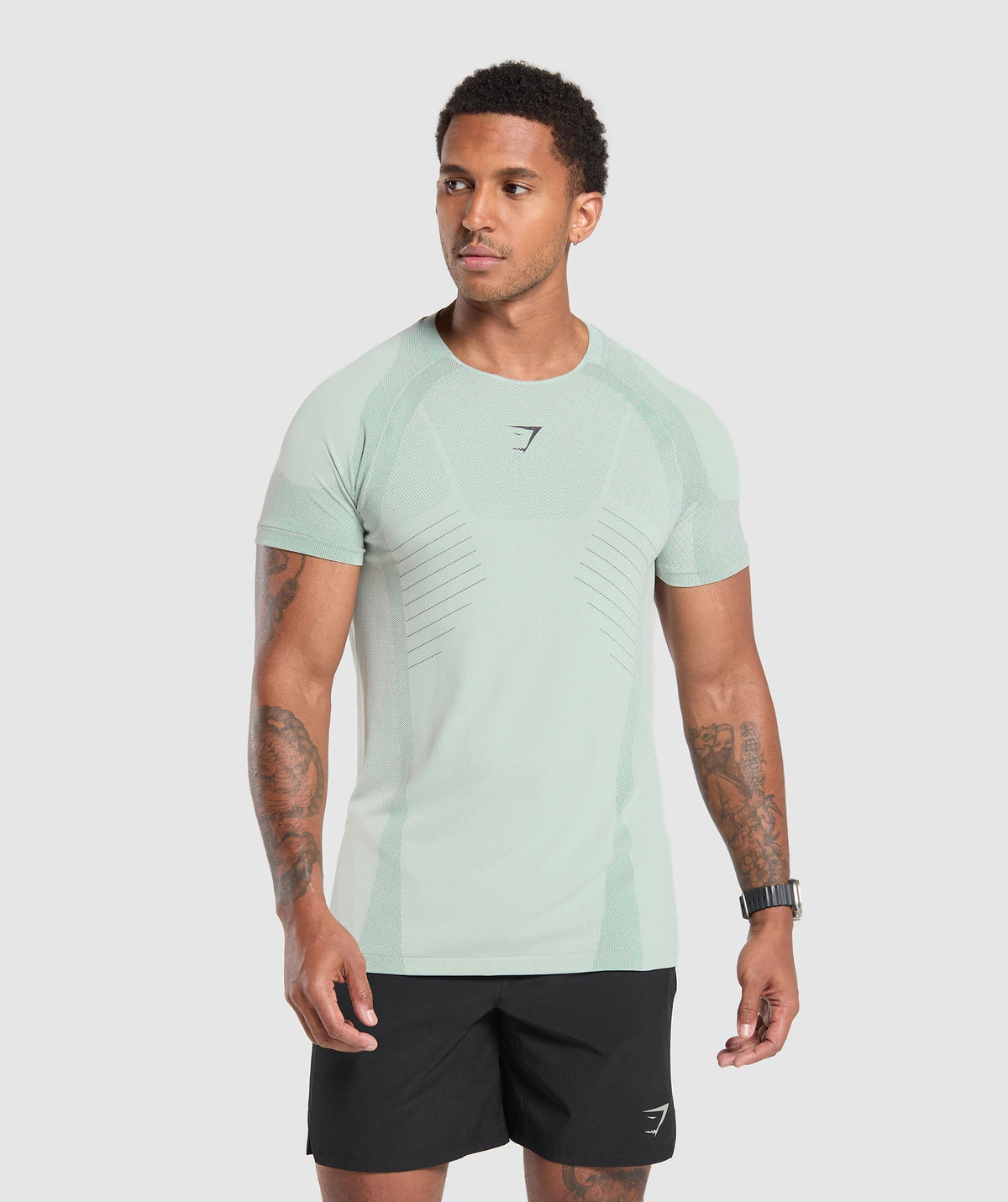 Apex Seamless T-Shirt Cool Turquoise/Black