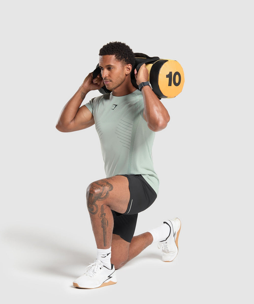 Apex Seamless T-Shirt Cool Turquoise/Black