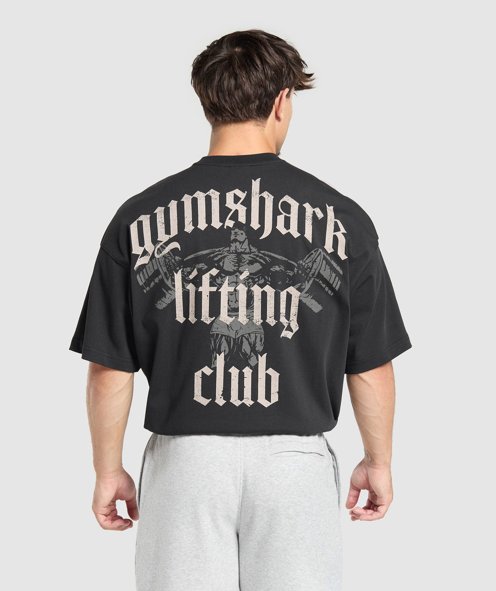 Lifting Club T-Shirt Black/Light Grey
