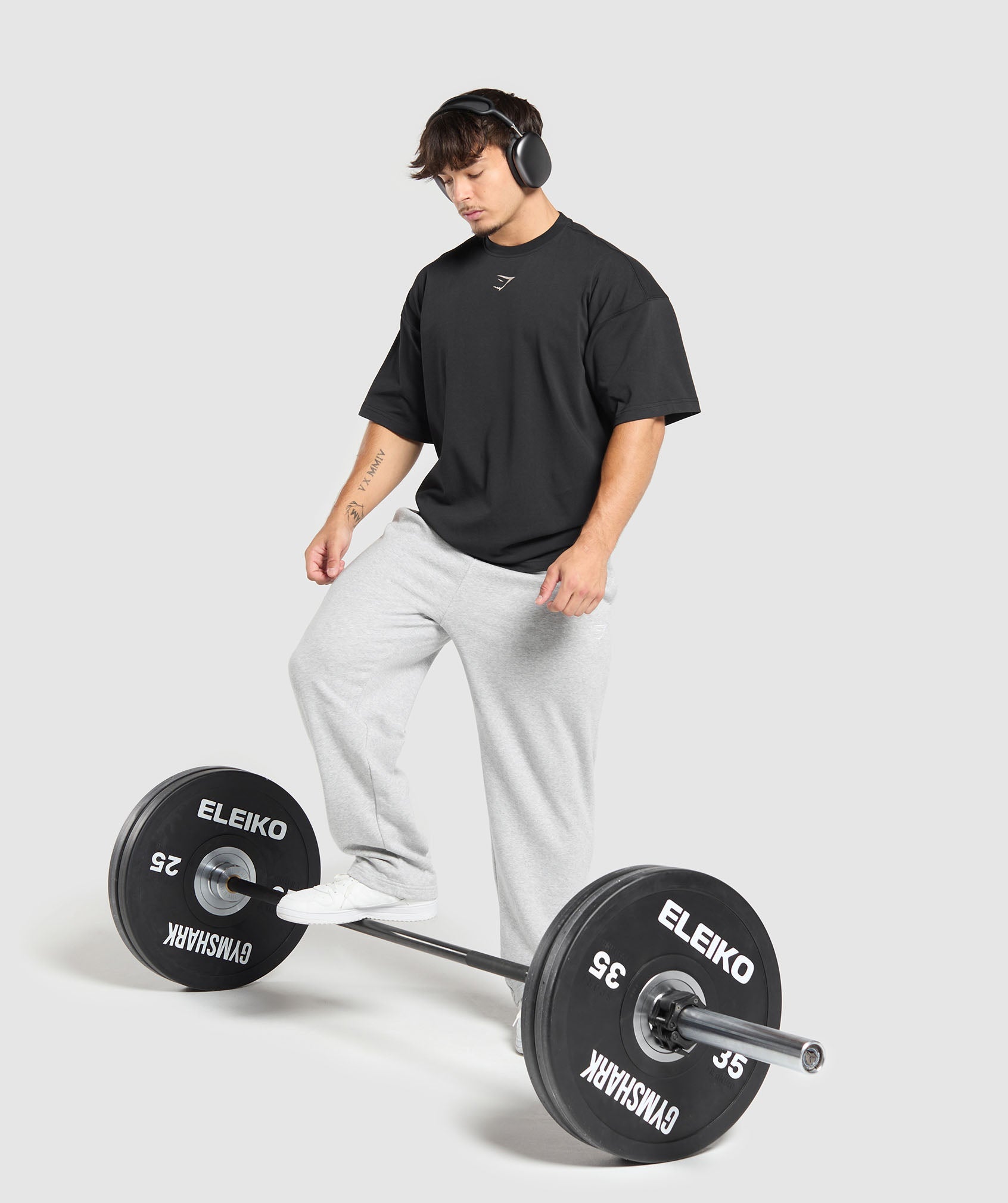 Lifting Club T-Shirt Black/Light Grey