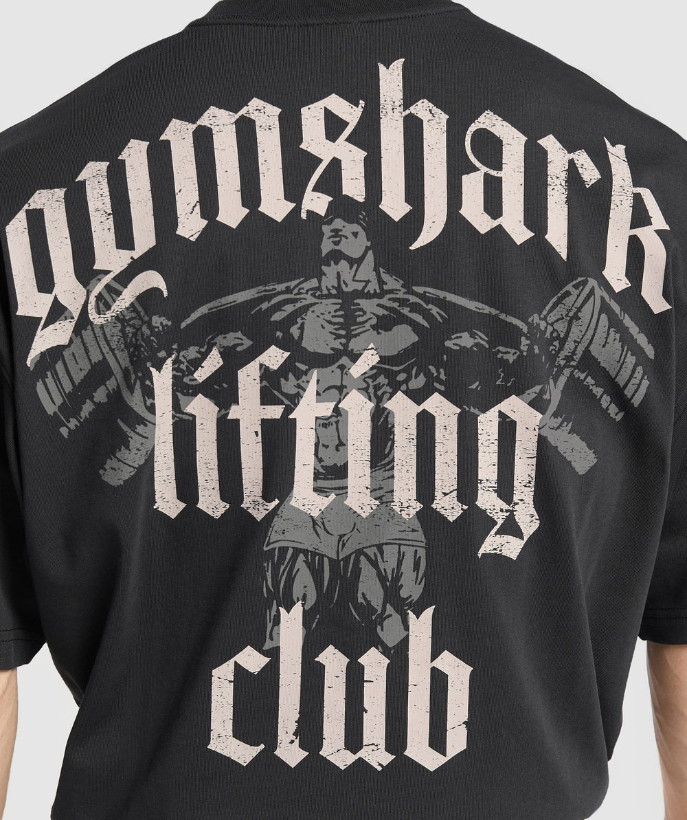 Lifting Club T-Shirt Black/Light Grey