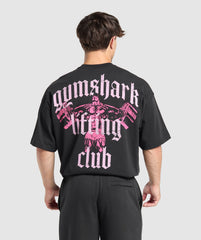 Lifting Club T-Shirt Black/Dolly Pink