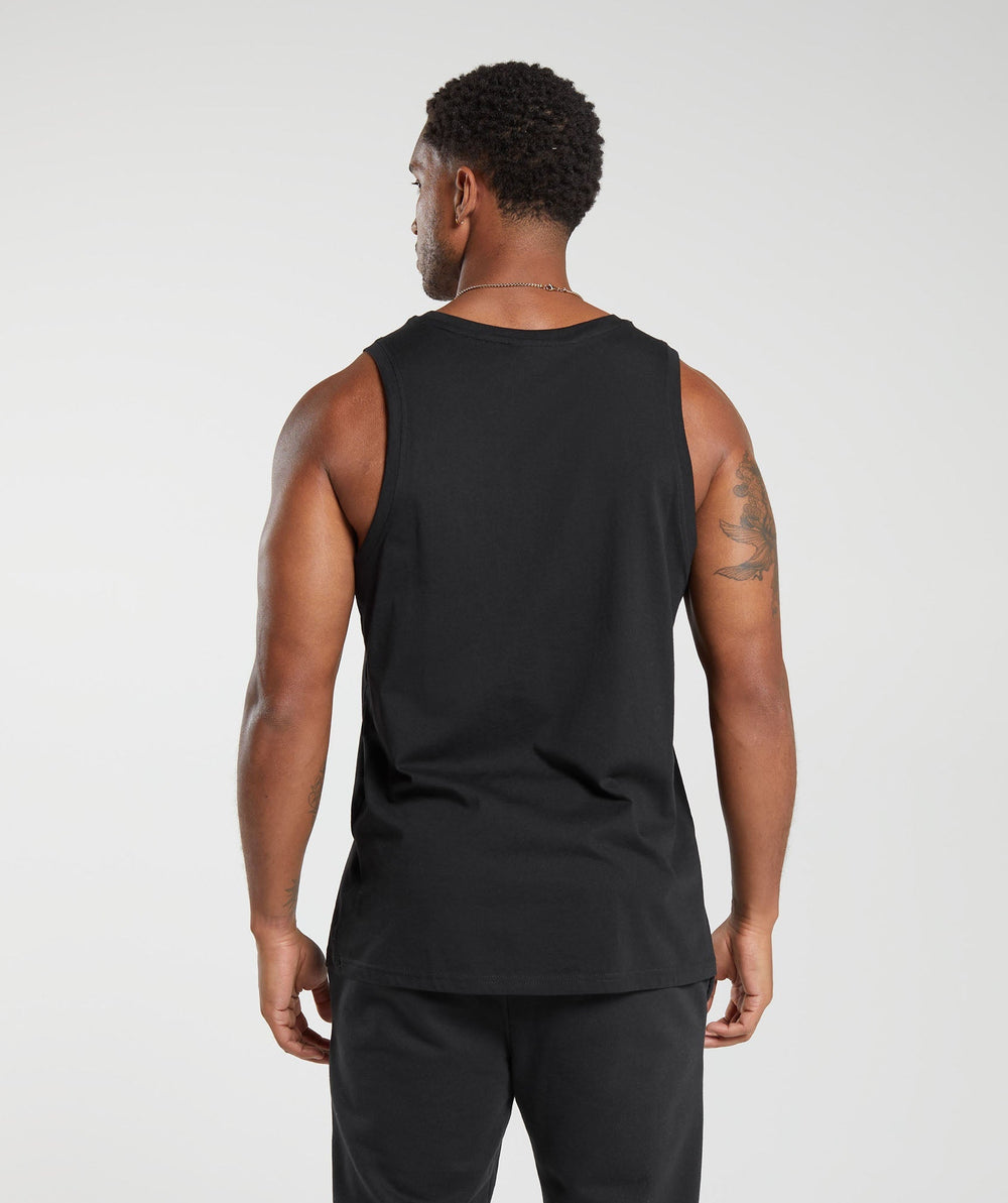 Crest Cotton Tank Black