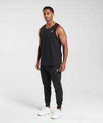 Crest Cotton Tank Black