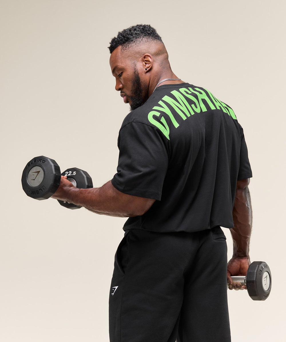 Power T-Shirt Black/Energy Gelato Green
