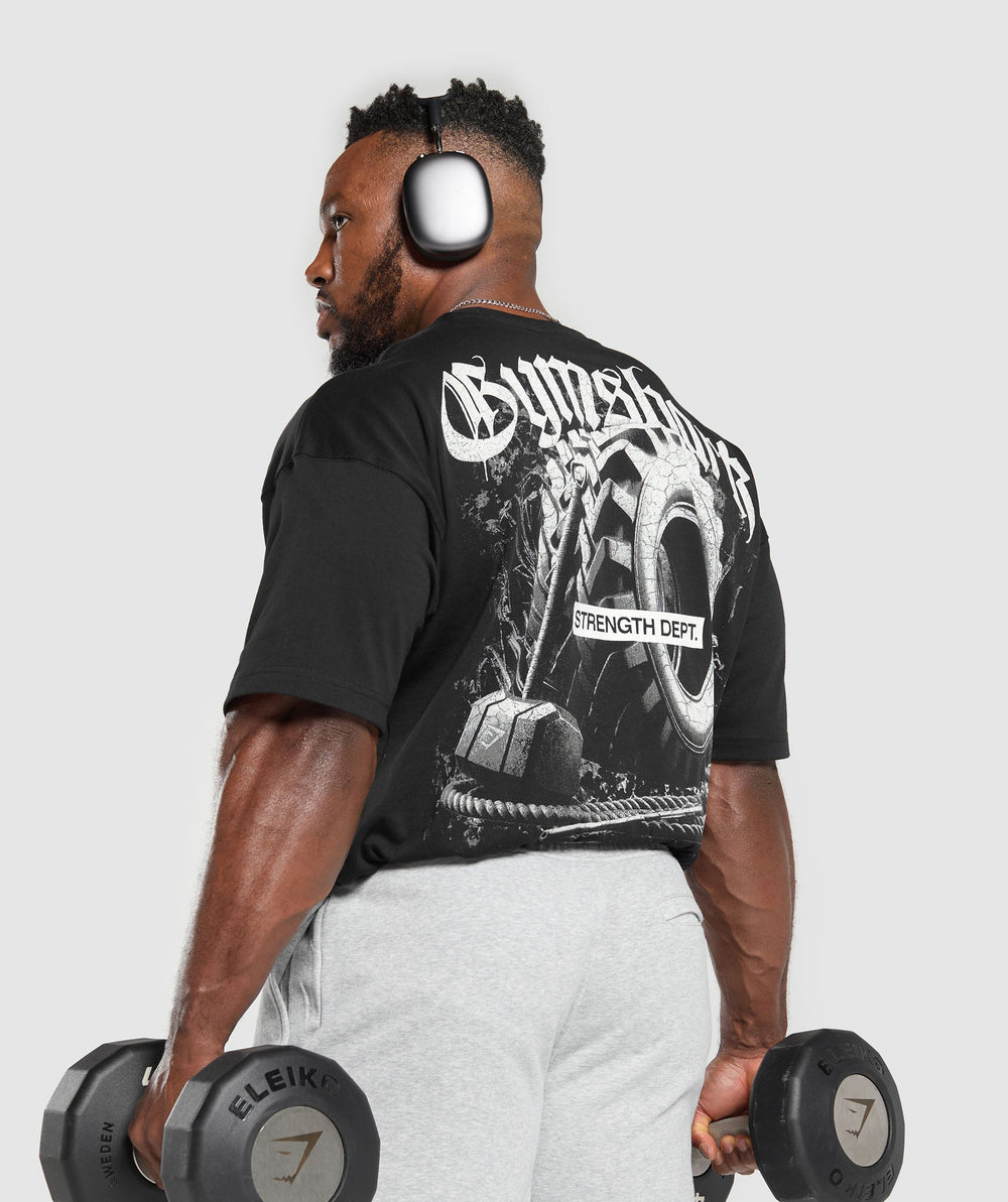 Tyre Graphic T-Shirt Black