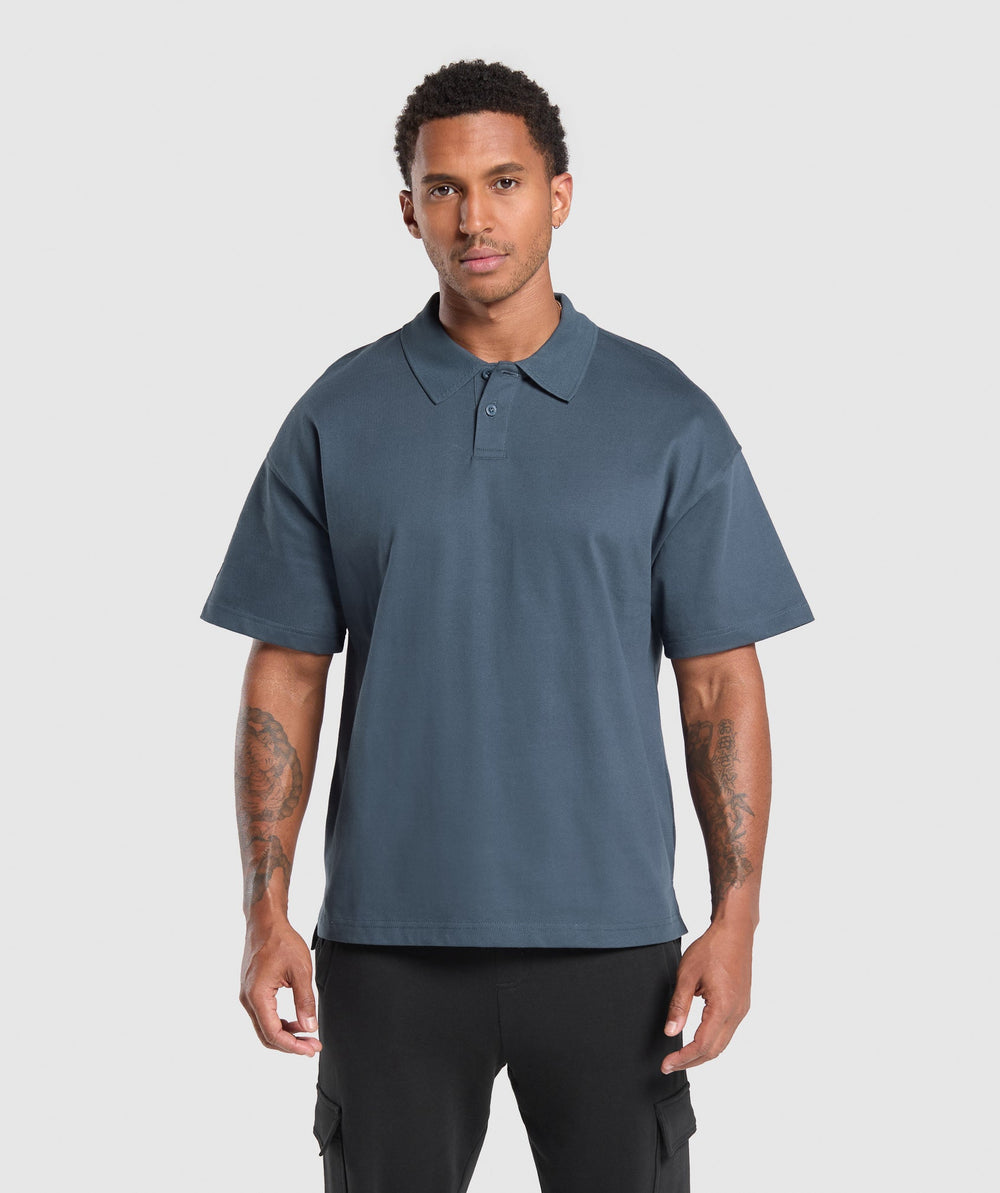 Short Sleeve Polo Cargo Blue