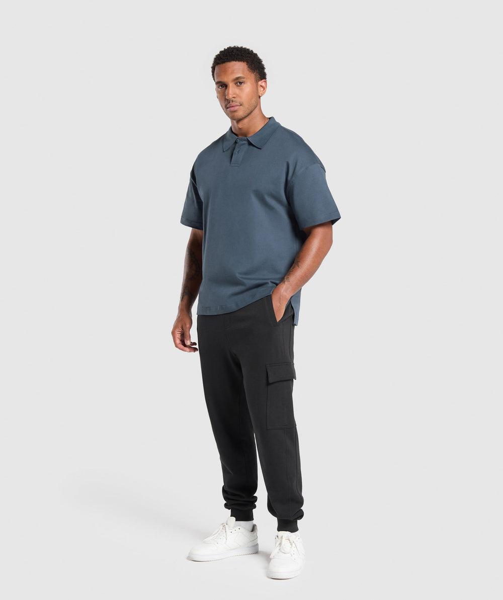 Short Sleeve Polo Cargo Blue