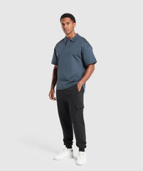 Short Sleeve Polo Cargo Blue