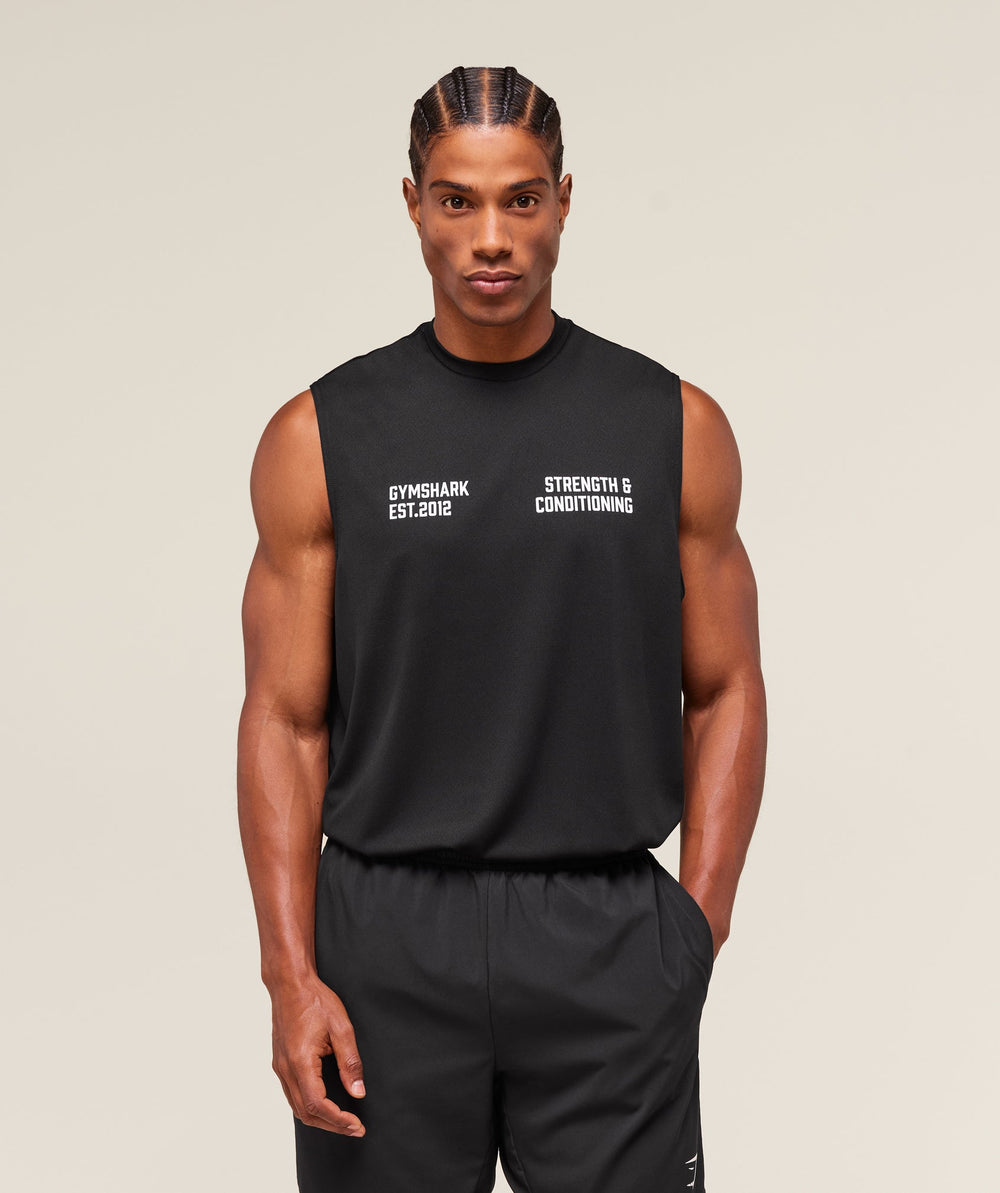 S&C Graphic Cut Off Tank Black