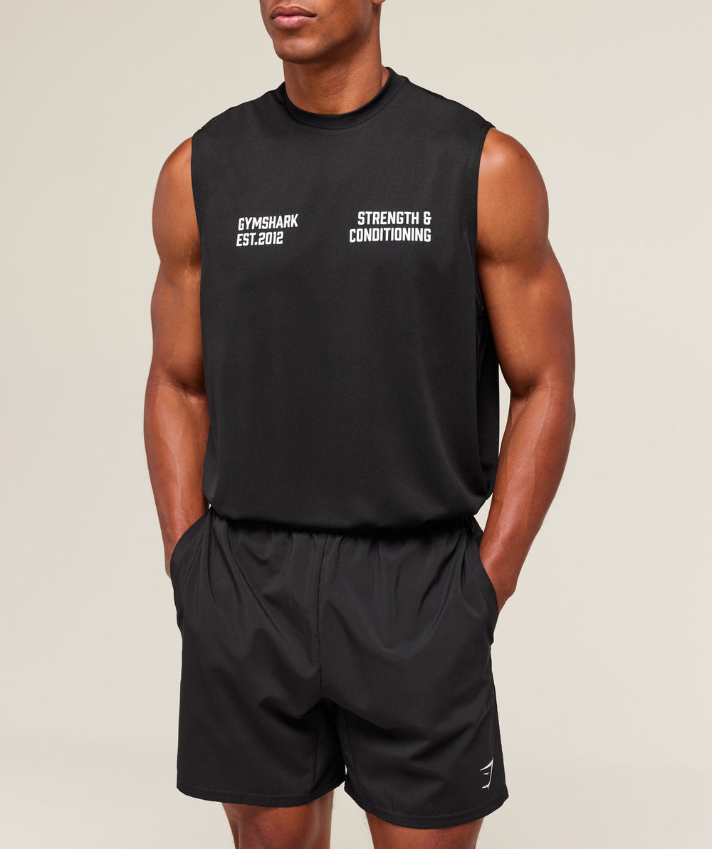 S&C Graphic Cut Off Tank Black