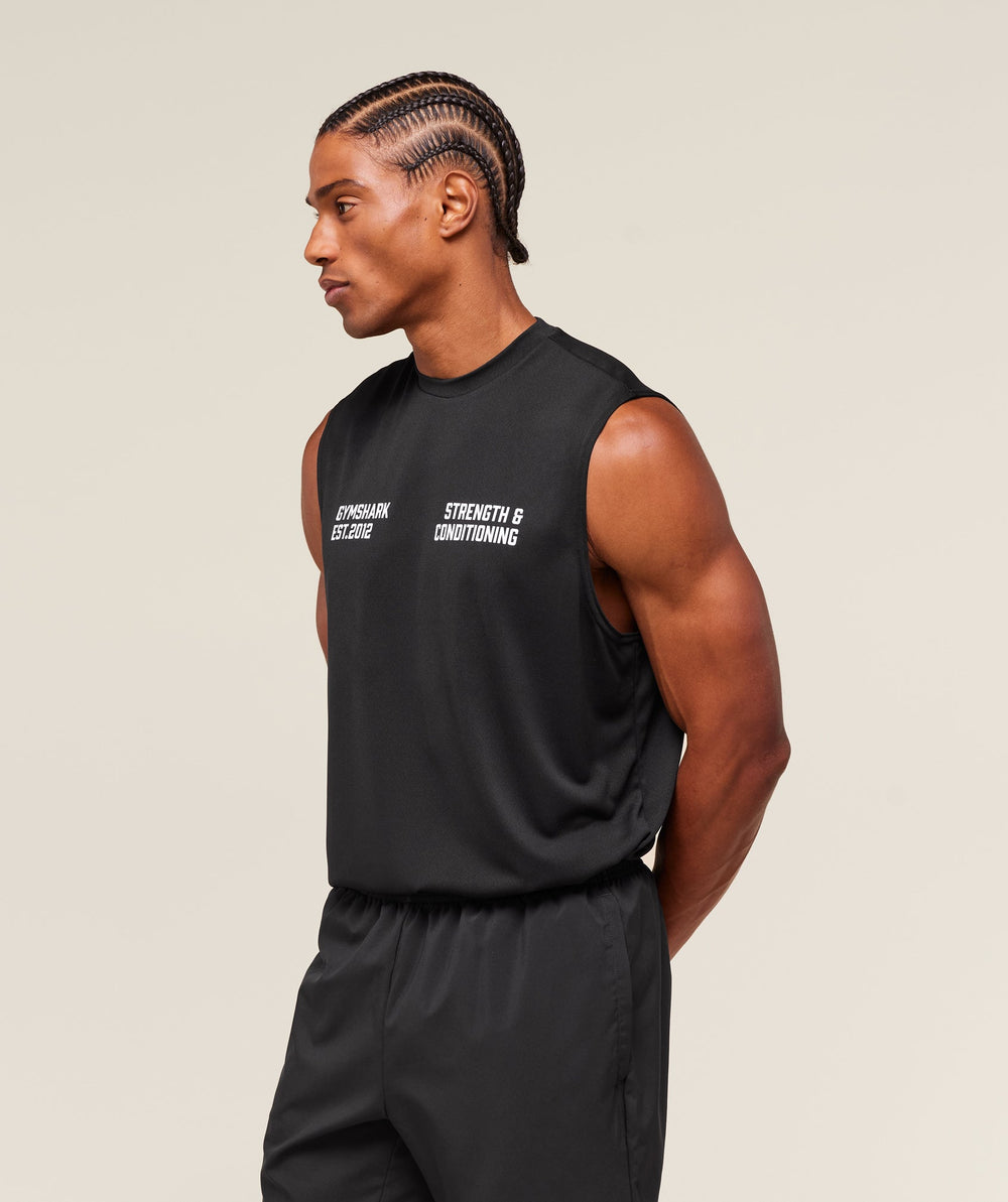 S&C Graphic Cut Off Tank Black