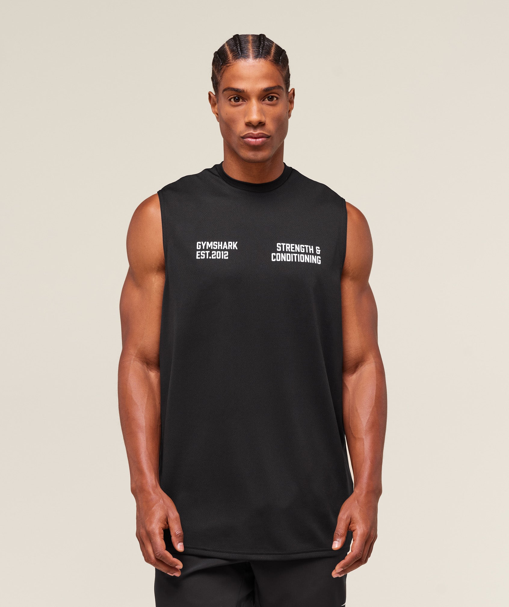 S&C Graphic Cut Off Tank Black