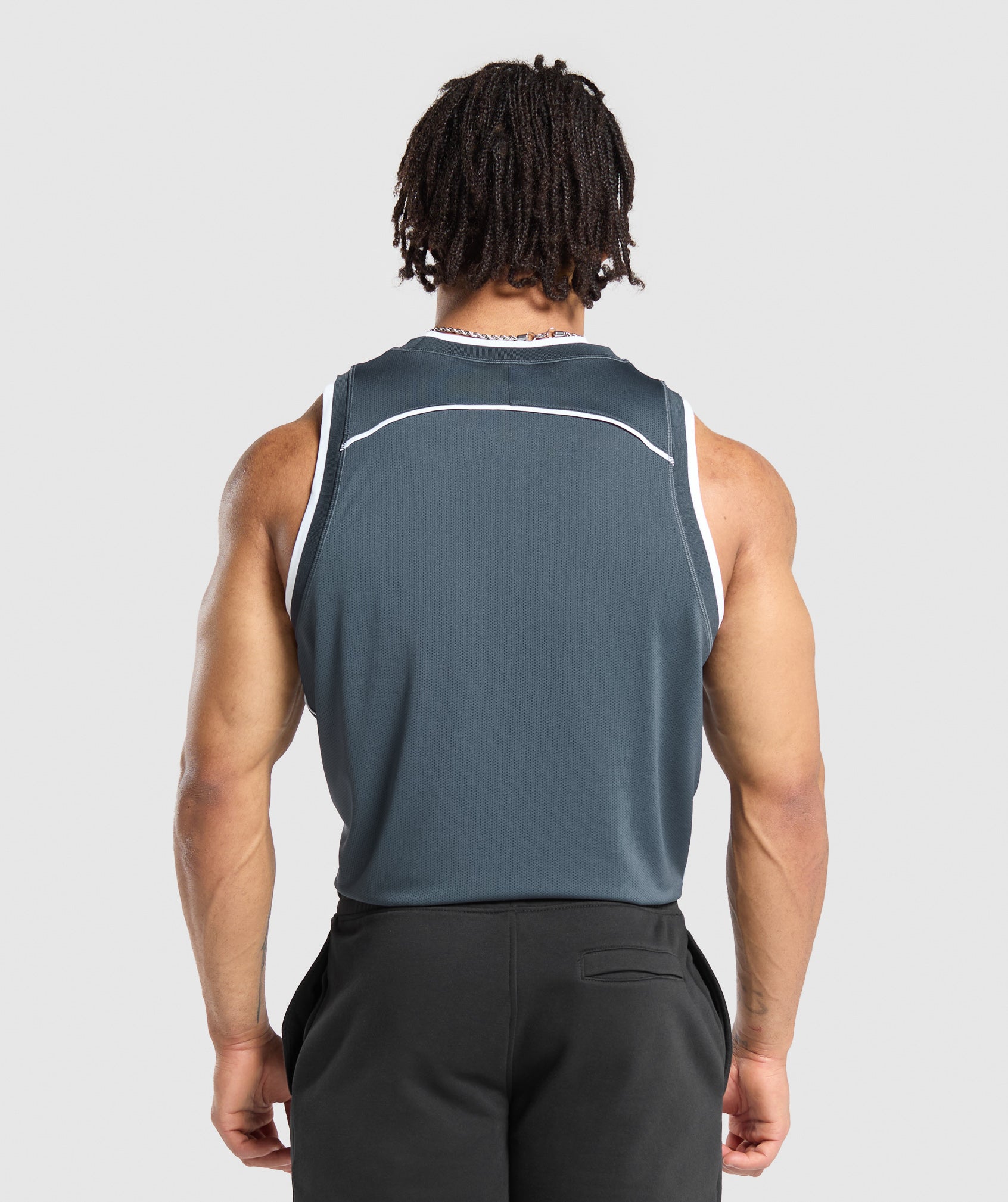 Mesh Tank Titanium Blue