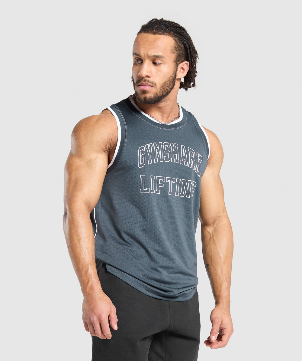 Mesh Tank Titanium Blue