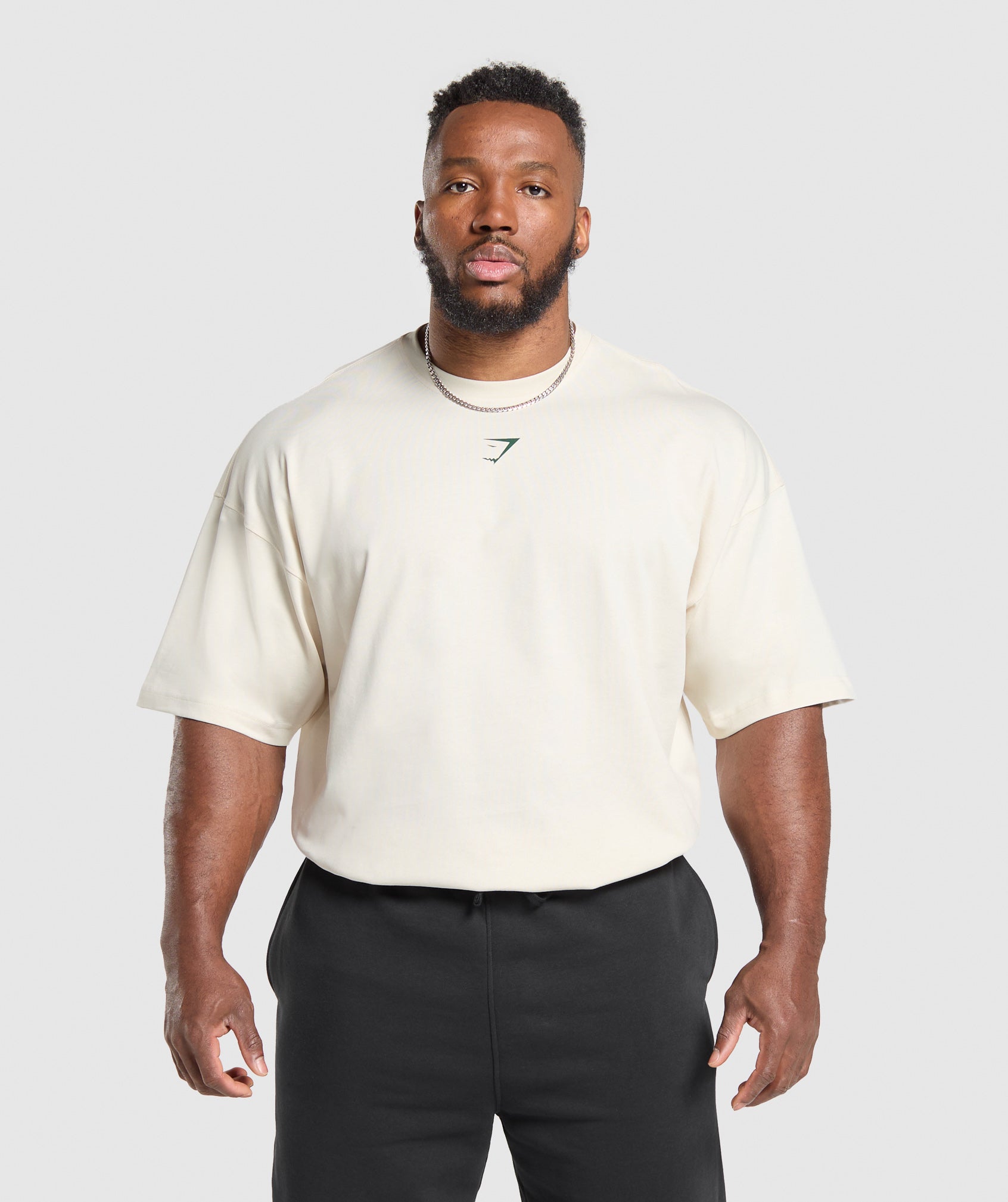 Lifting Club T-Shirt Oat White/Classic Green