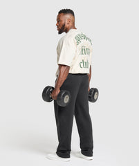 Lifting Club T-Shirt Oat White/Classic Green