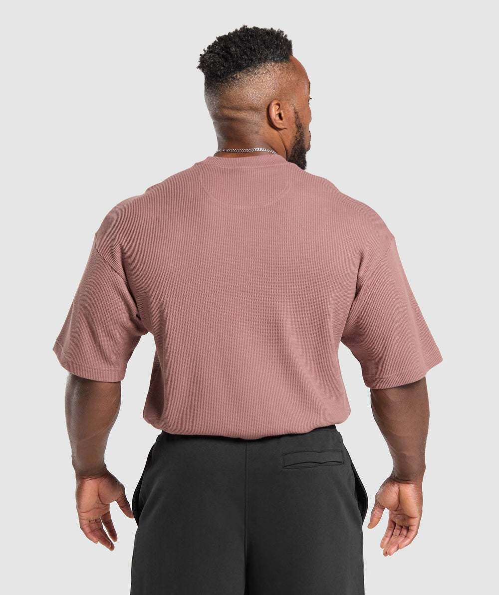Waffle Oversized T-Shirt Brick Brown