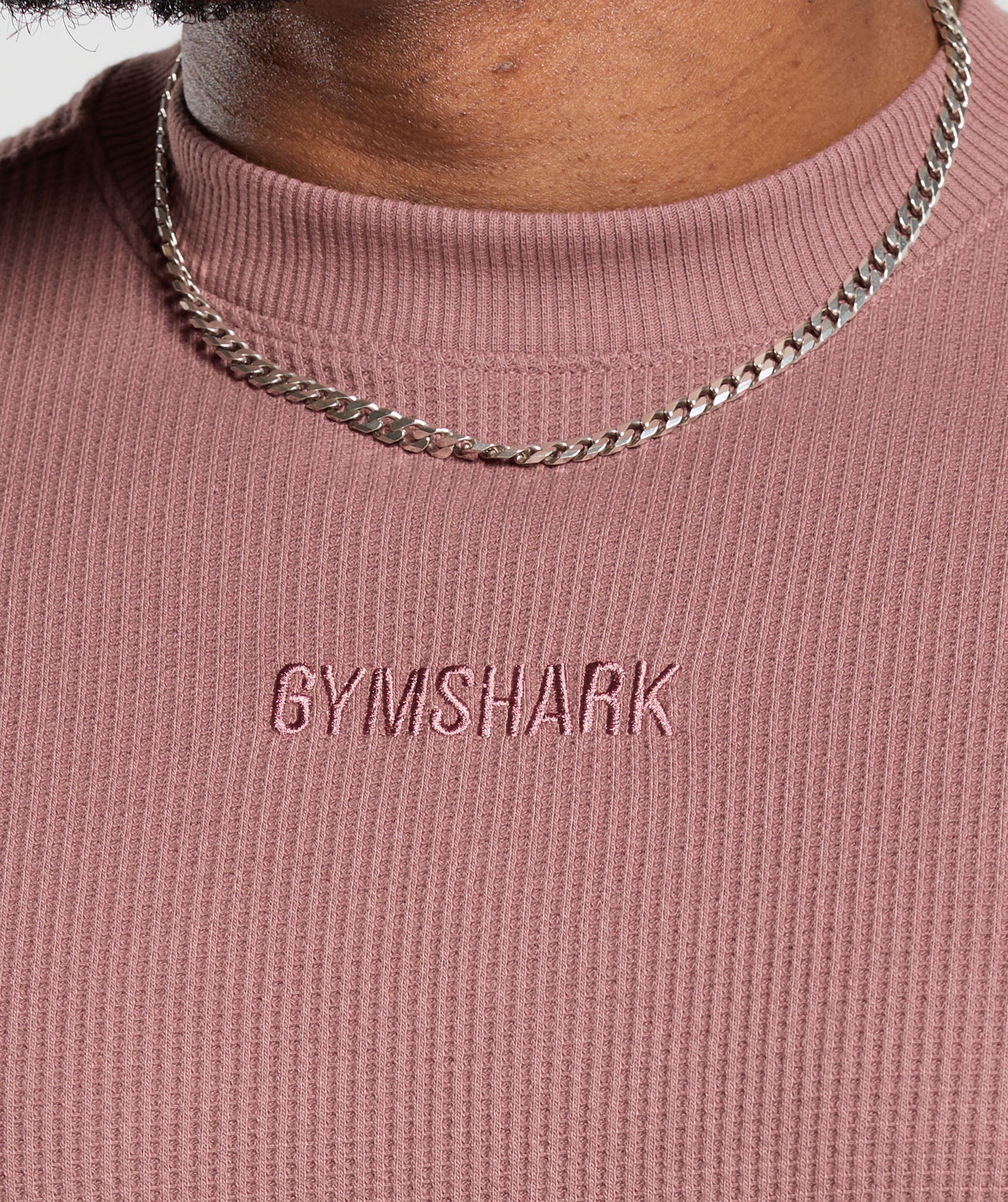 Waffle Oversized T-Shirt Brick Brown