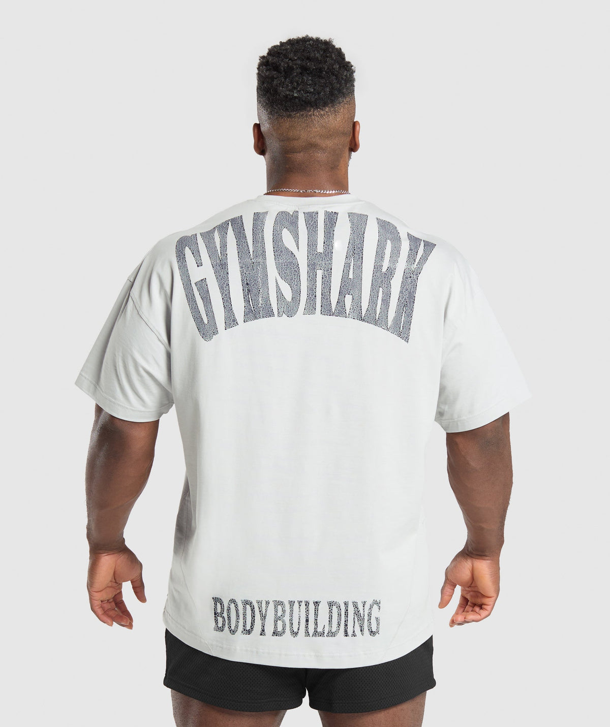 Bodybuilding Graphic Short Sleeve T-Shirt Metal Grey