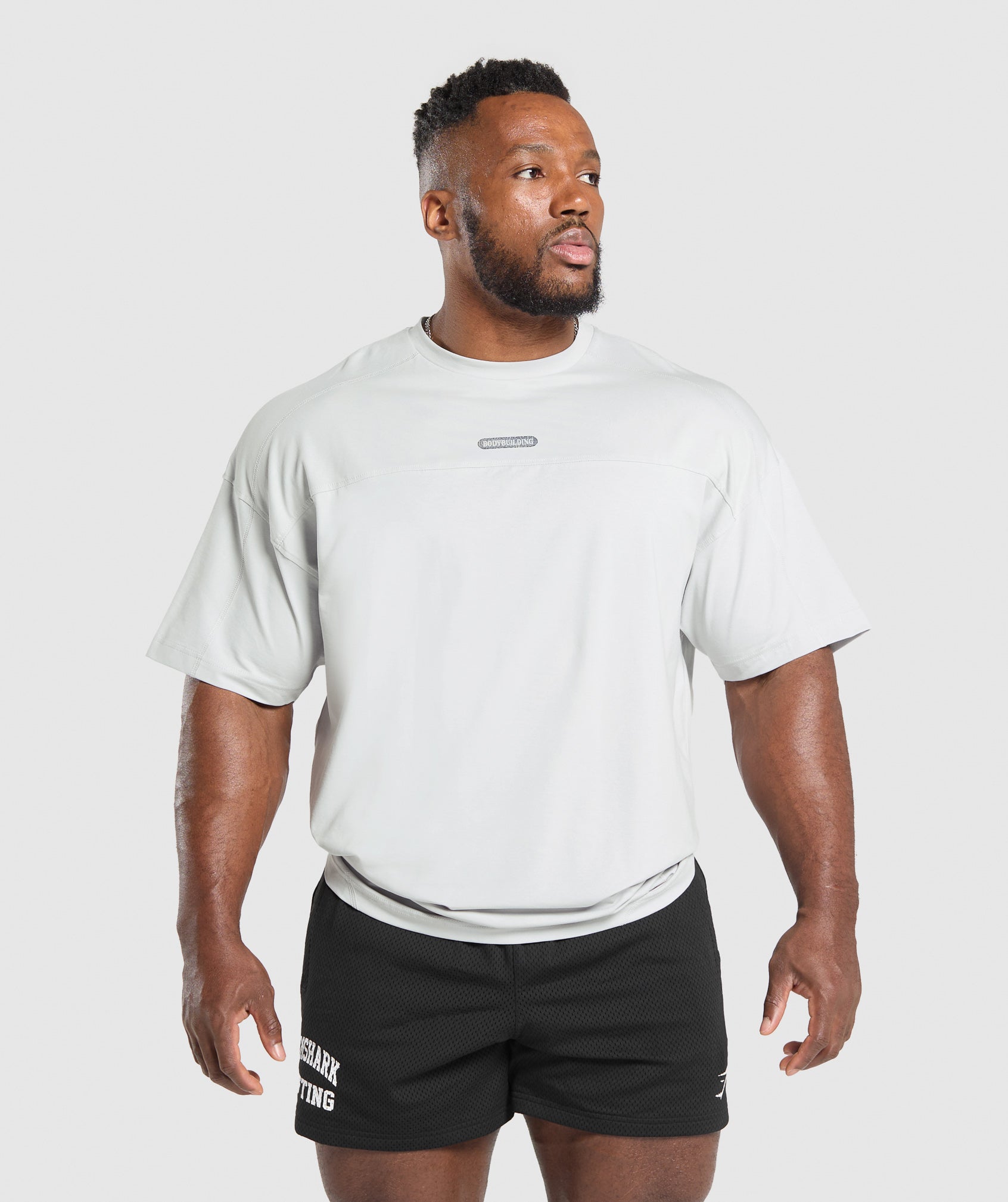 Bodybuilding Graphic Short Sleeve T-Shirt Metal Grey