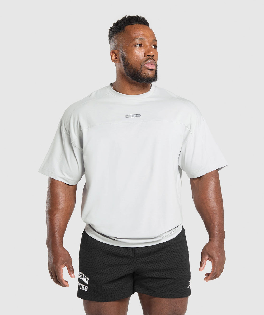 Bodybuilding Graphic Short Sleeve T-Shirt Metal Grey