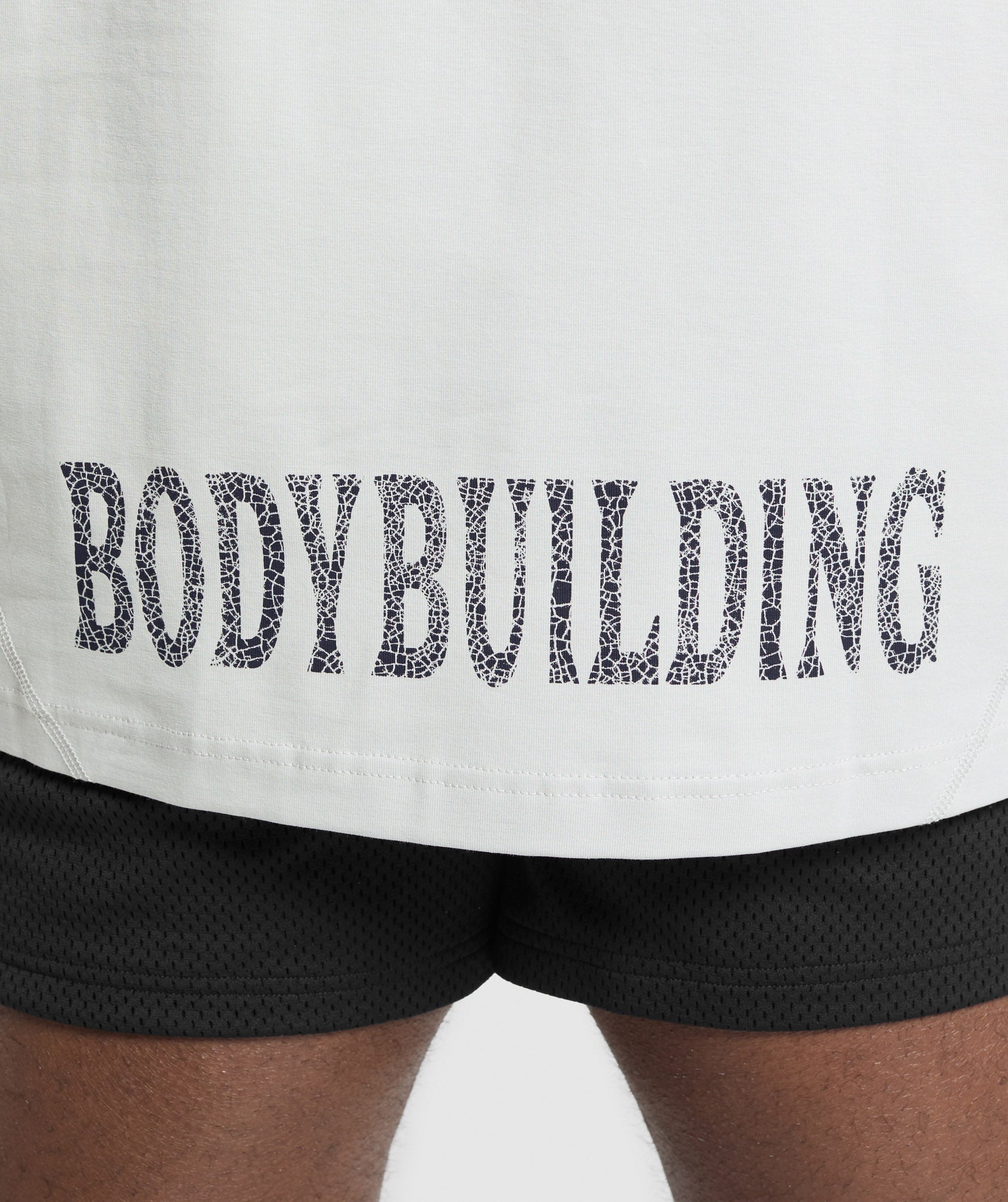Bodybuilding Graphic Short Sleeve T-Shirt Metal Grey