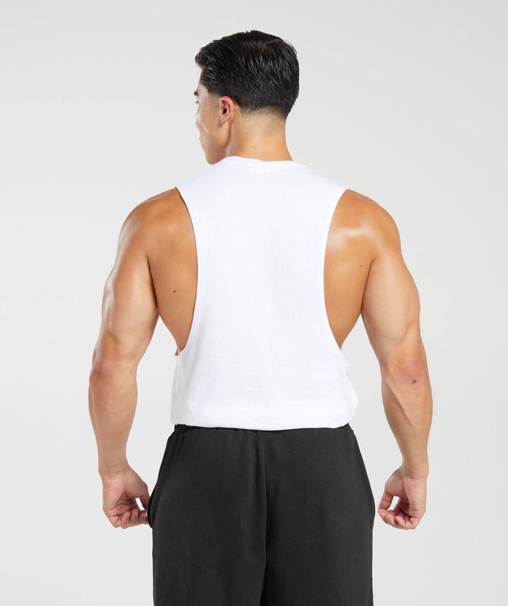 React Drop Arm Tank White