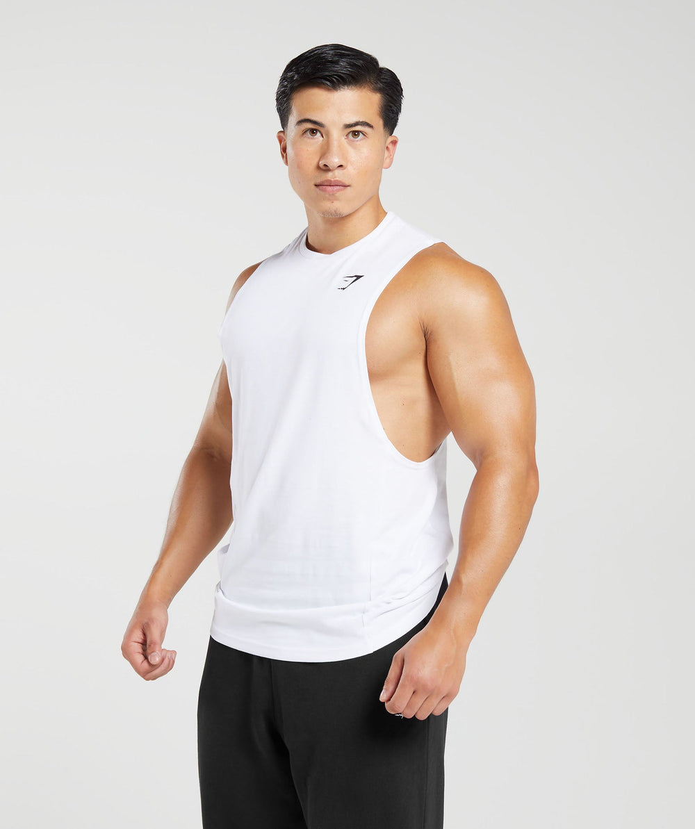 React Drop Arm Tank White