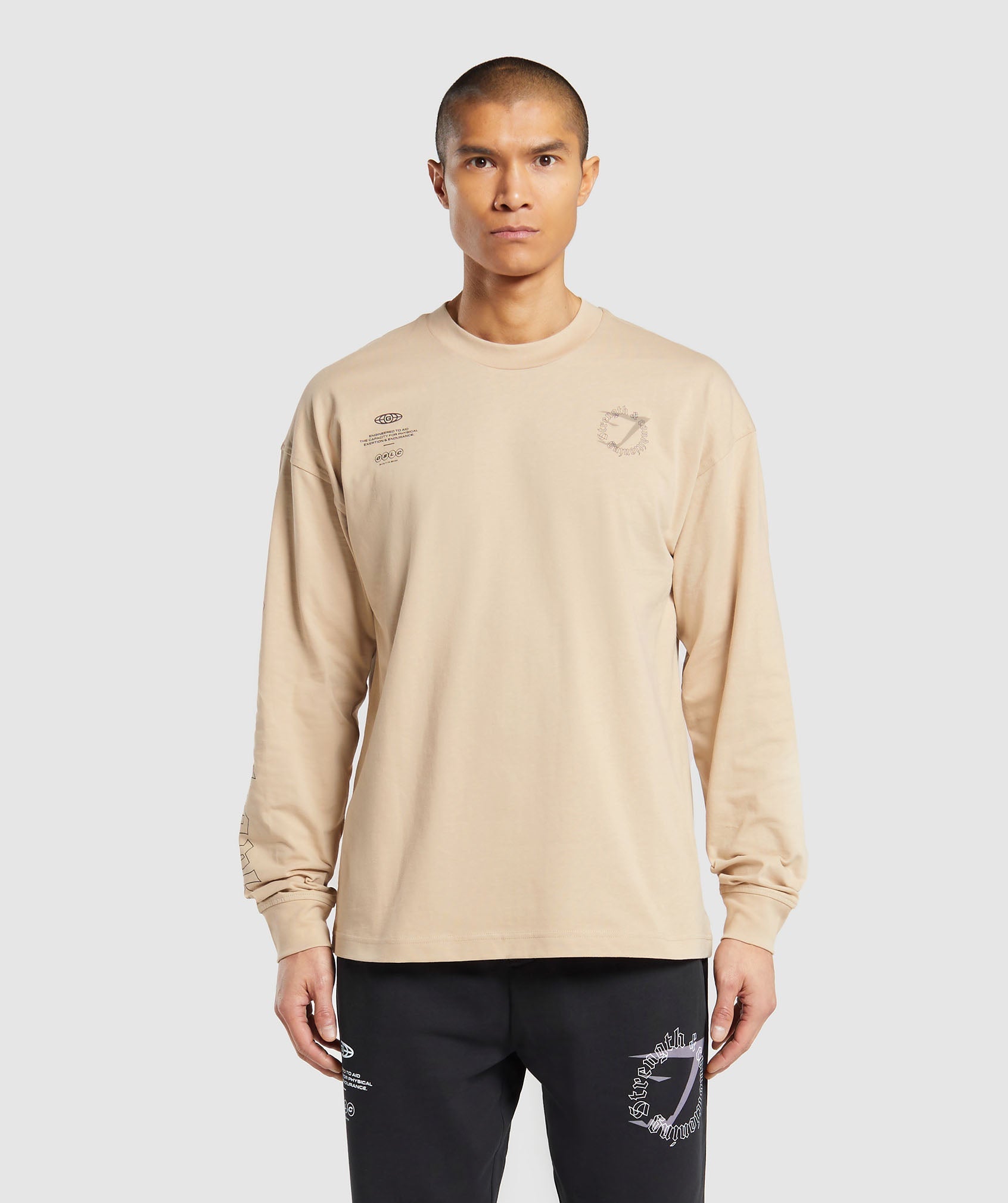 Strength and Conditioning Long Sleeve T-Shirt Vanilla Beige