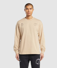 Strength and Conditioning Long Sleeve T-Shirt Vanilla Beige