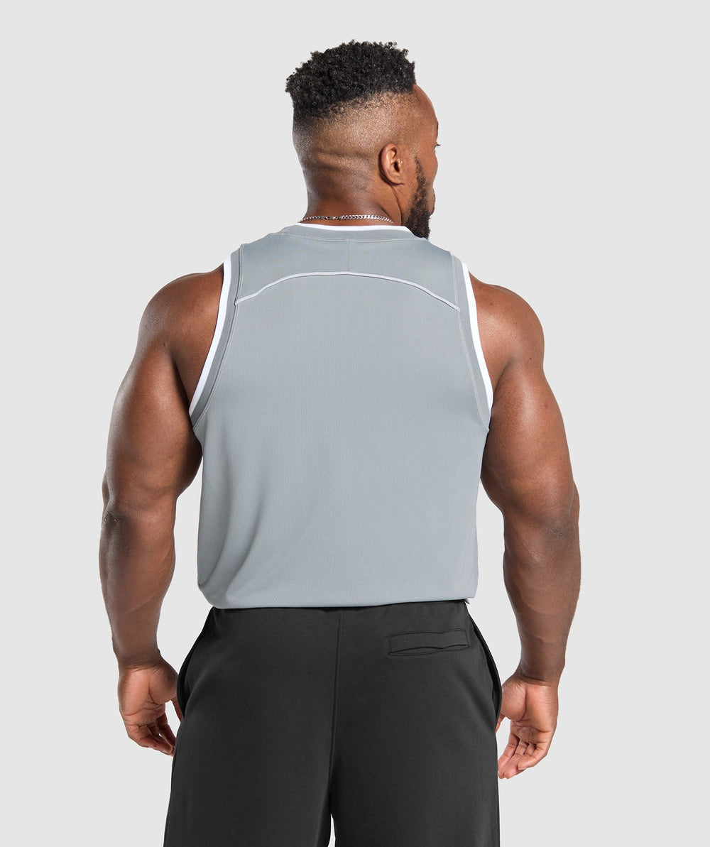 Mesh Tank Denim Grey