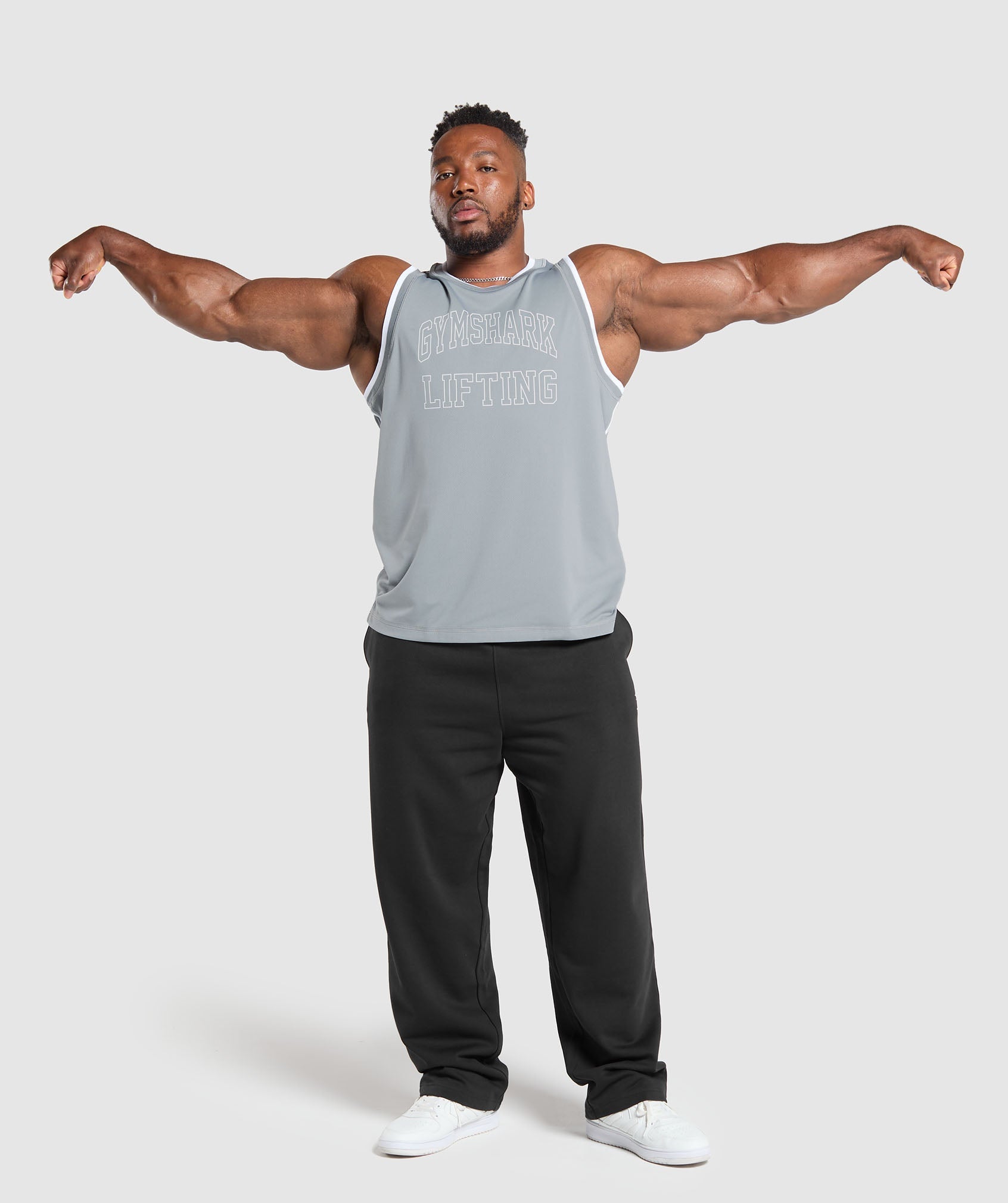 Mesh Tank Denim Grey