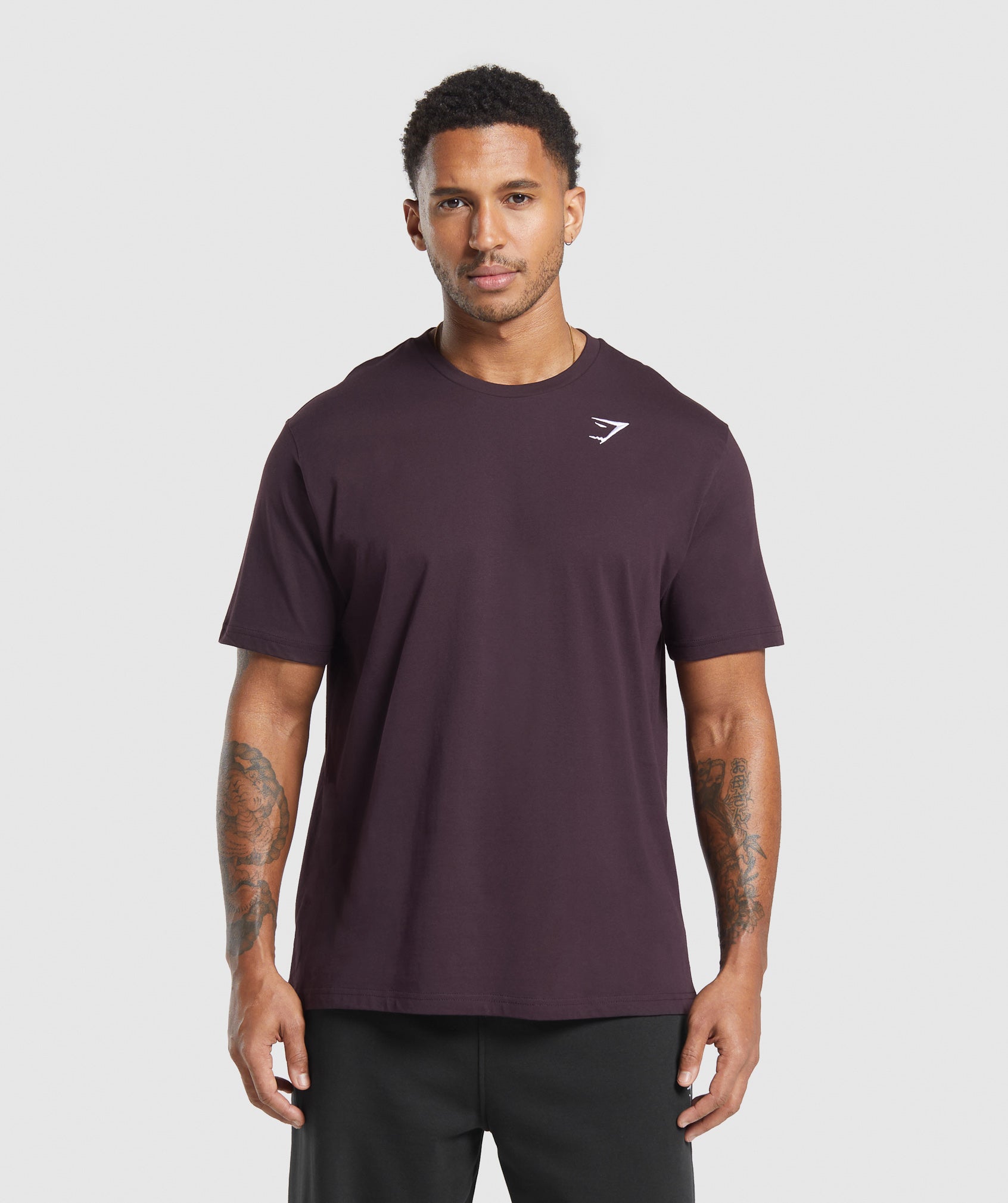 Crest T-Shirt Plum Brown