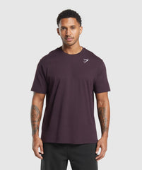 Crest T-Shirt Plum Brown