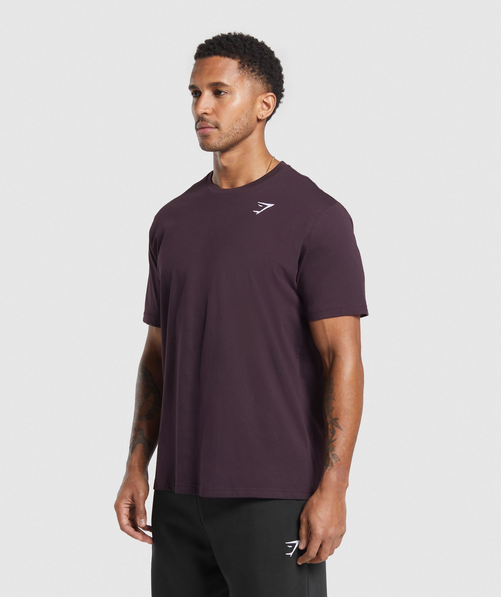 Crest T-Shirt Plum Brown