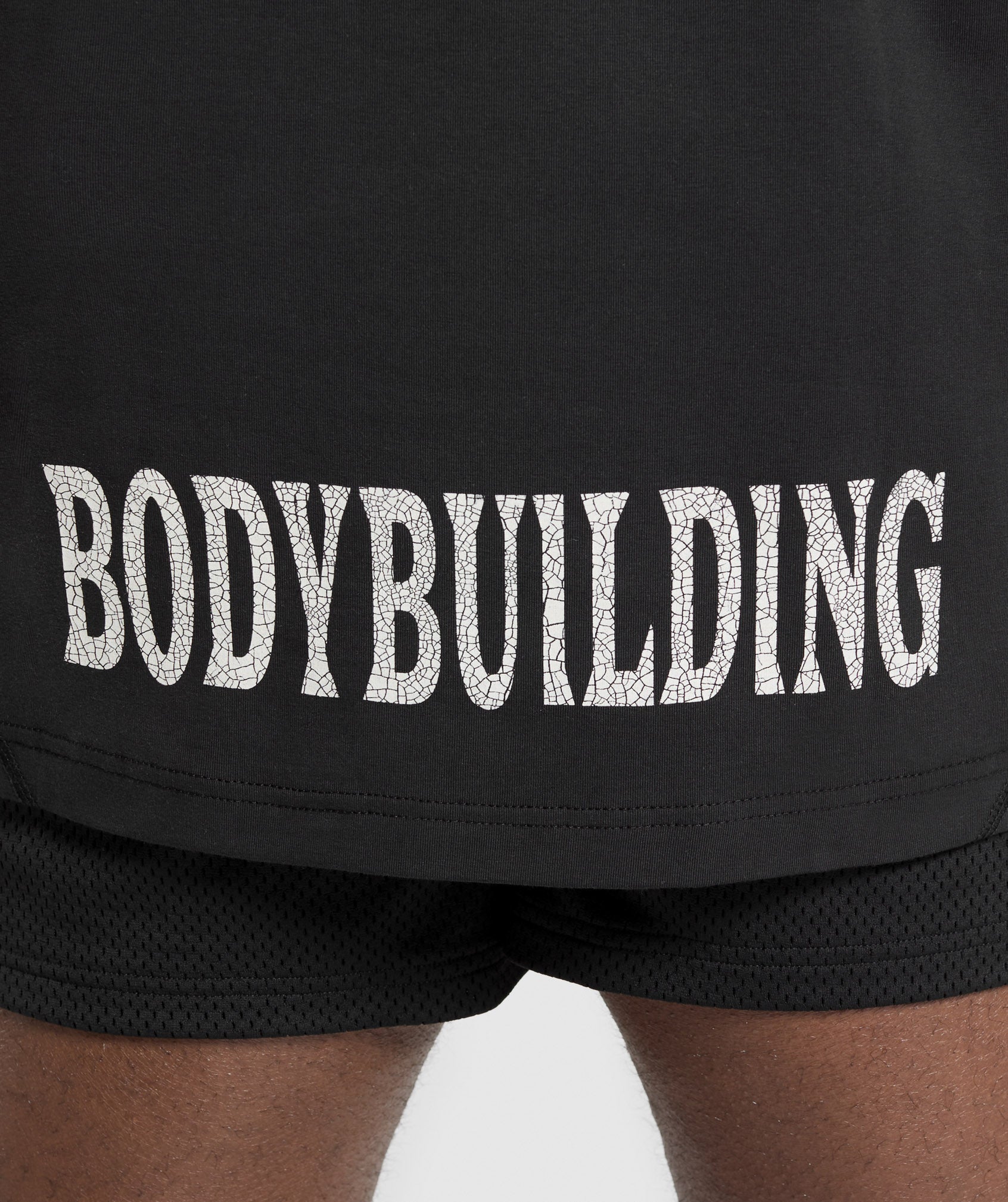 Bodybuilding Graphic Short Sleeve T-Shirt Black/Burgundy Brown