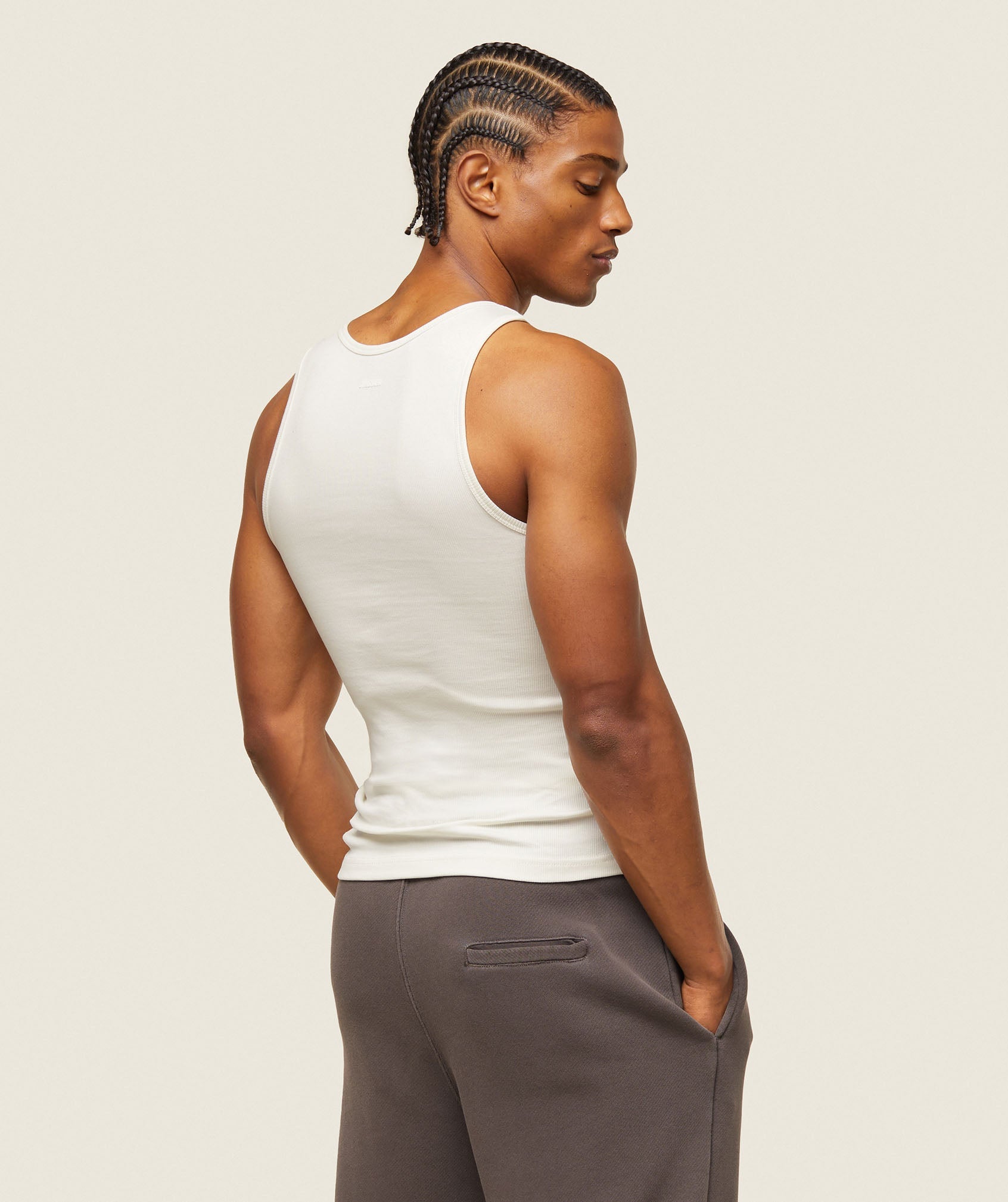 everywear Ribbed Tank Soft White