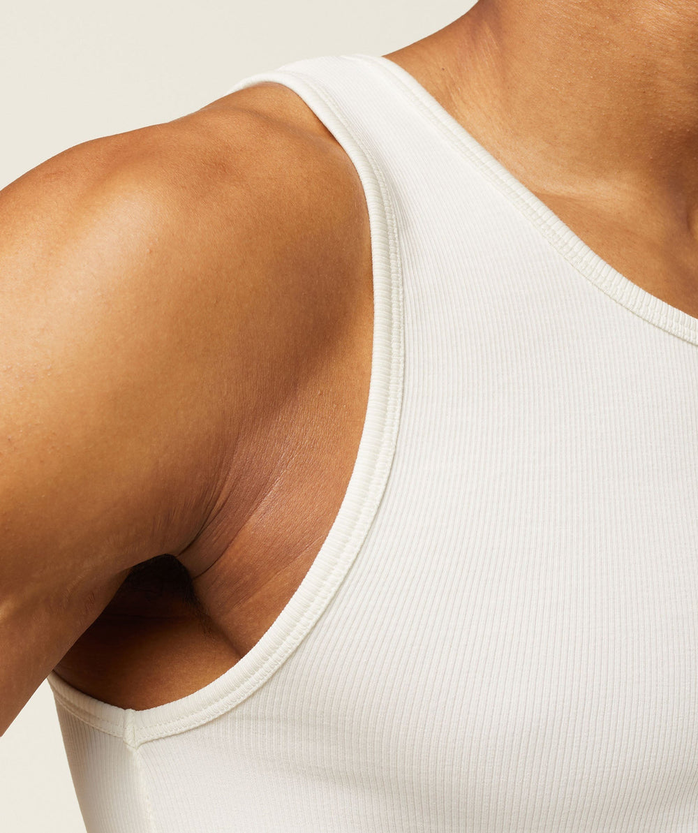 everywear Ribbed Tank Soft White