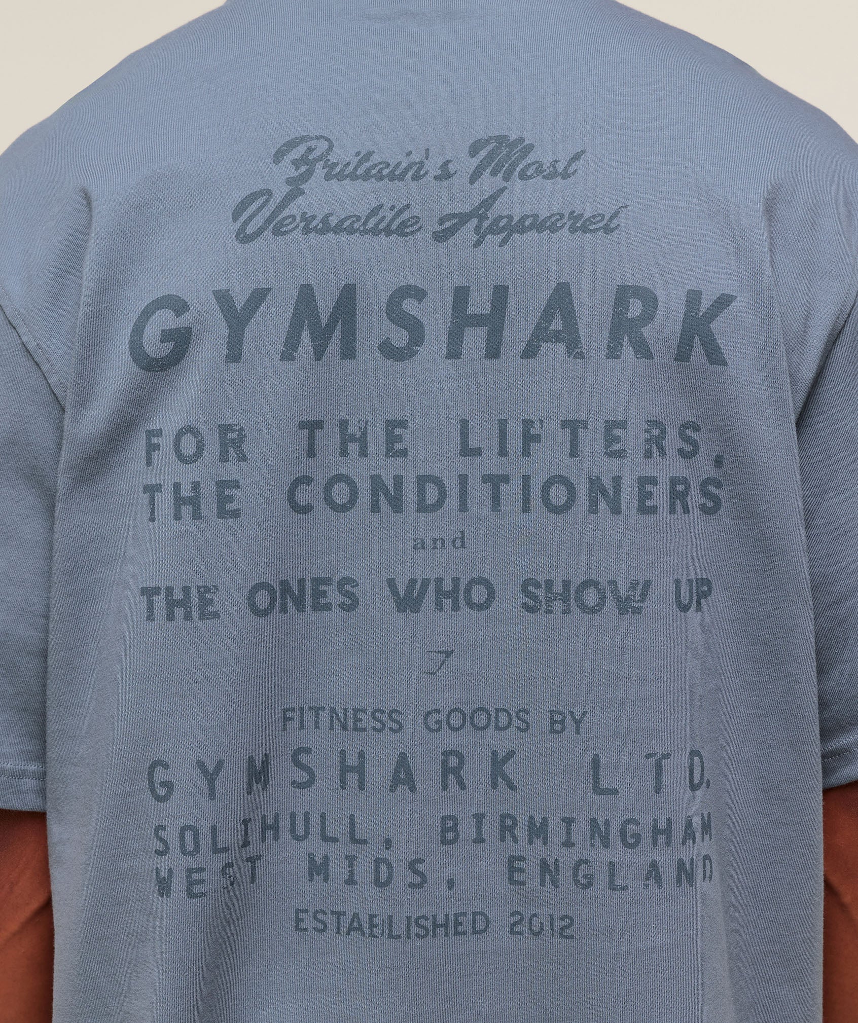 For The Lifters Boxy T-Shirt Iron Blue