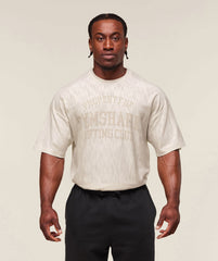 Lightweight Slub Textured T-Shirt Oat White